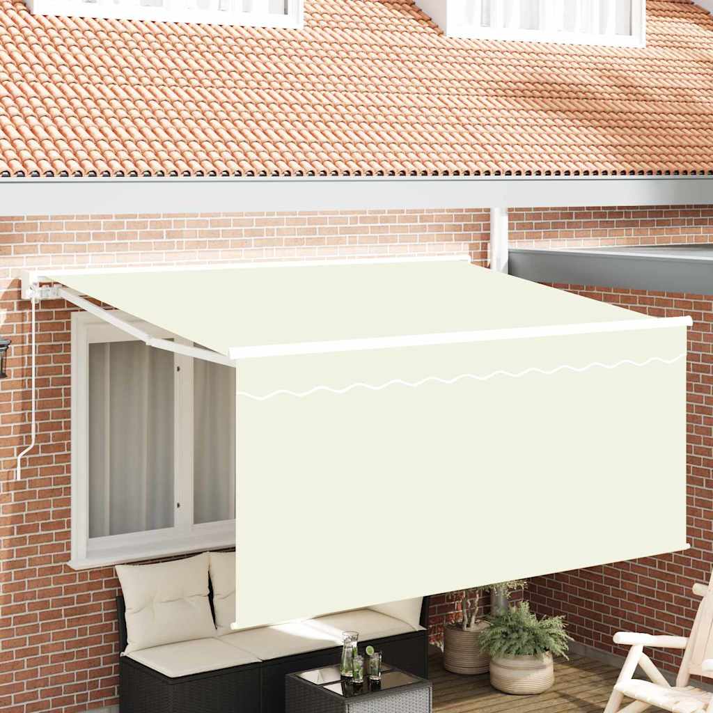 vidaXL Einziehbare Markise Creme 300 x 200 cm Polyester und Aluminium –