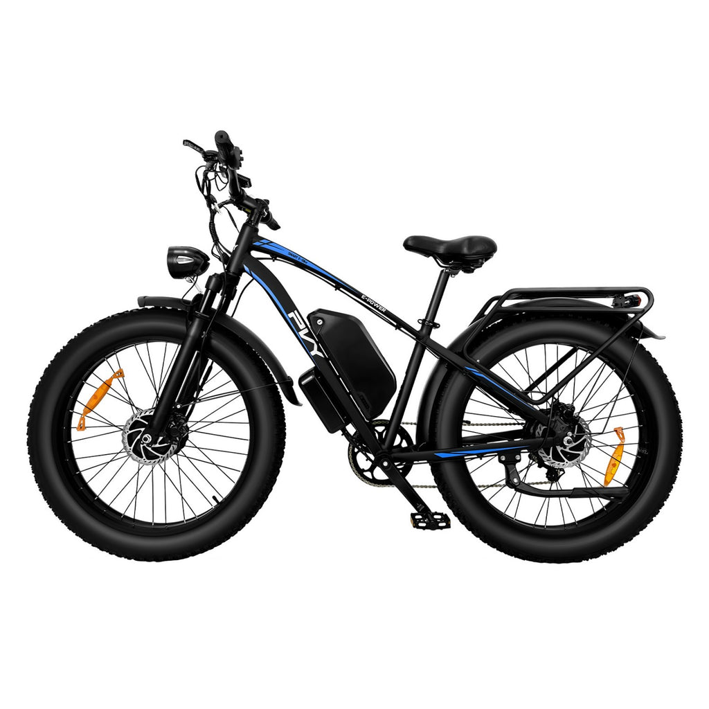 PVY MAX26 FT Vélo électrique 250W*2 Moteur 48V30AH Batterie Pneus 26 pouces Frein à disque hydraulique - Noir