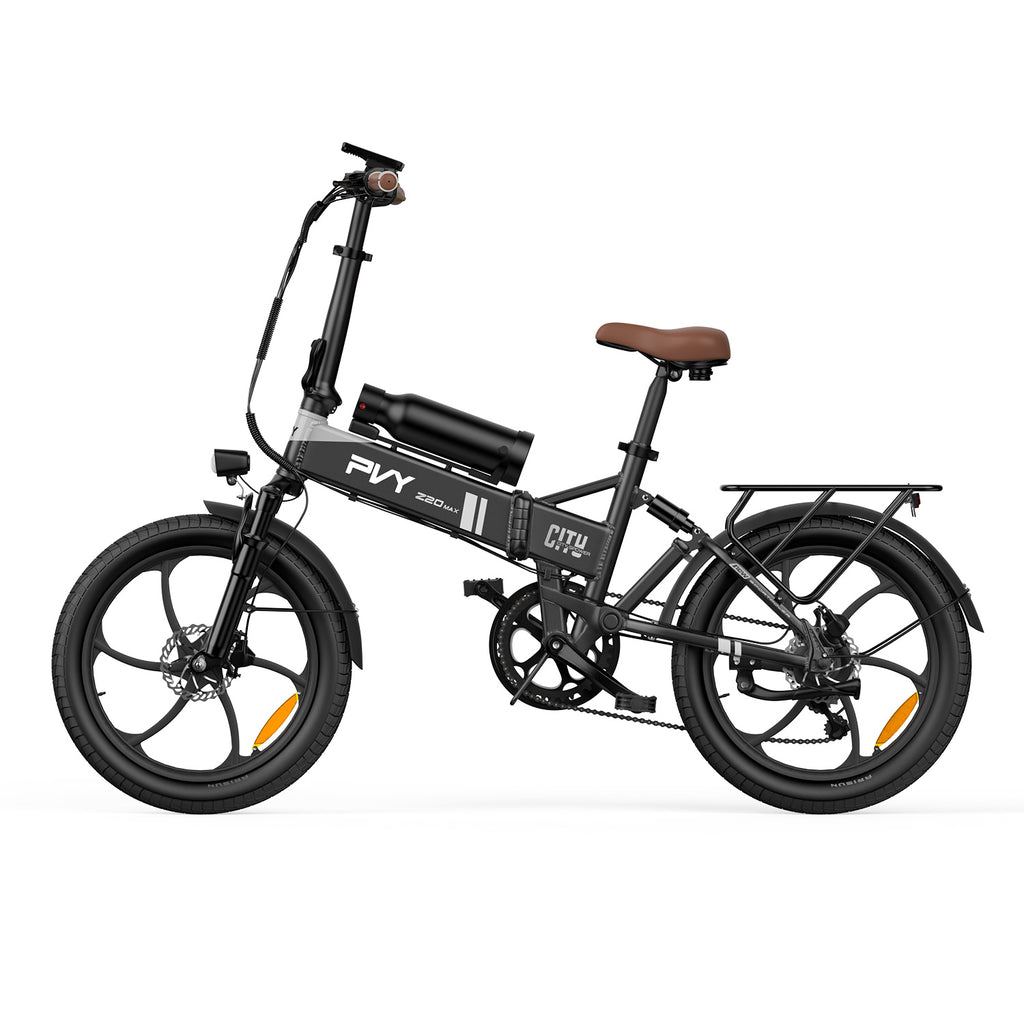 Vélo électrique PVY Z20 MAX IT - Moteur 250W Batterie 36V15AH+36V10.6AH Pneus 20 pouces Freins à disque hydrauliques - Gris