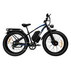 PVY MAX26 FT Vélo électrique 250W*2 Moteur 48V30AH Batterie Pneus 26 pouces Frein à disque hydraulique - Noir