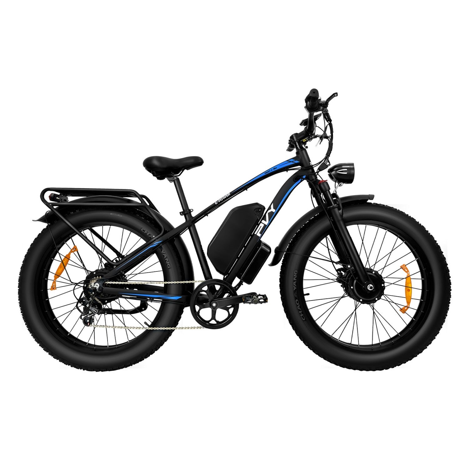 PVY MAX26 FT Vélo électrique 250W*2 Moteur 48V30AH Batterie Pneus 26 pouces Frein à disque hydraulique - Noir