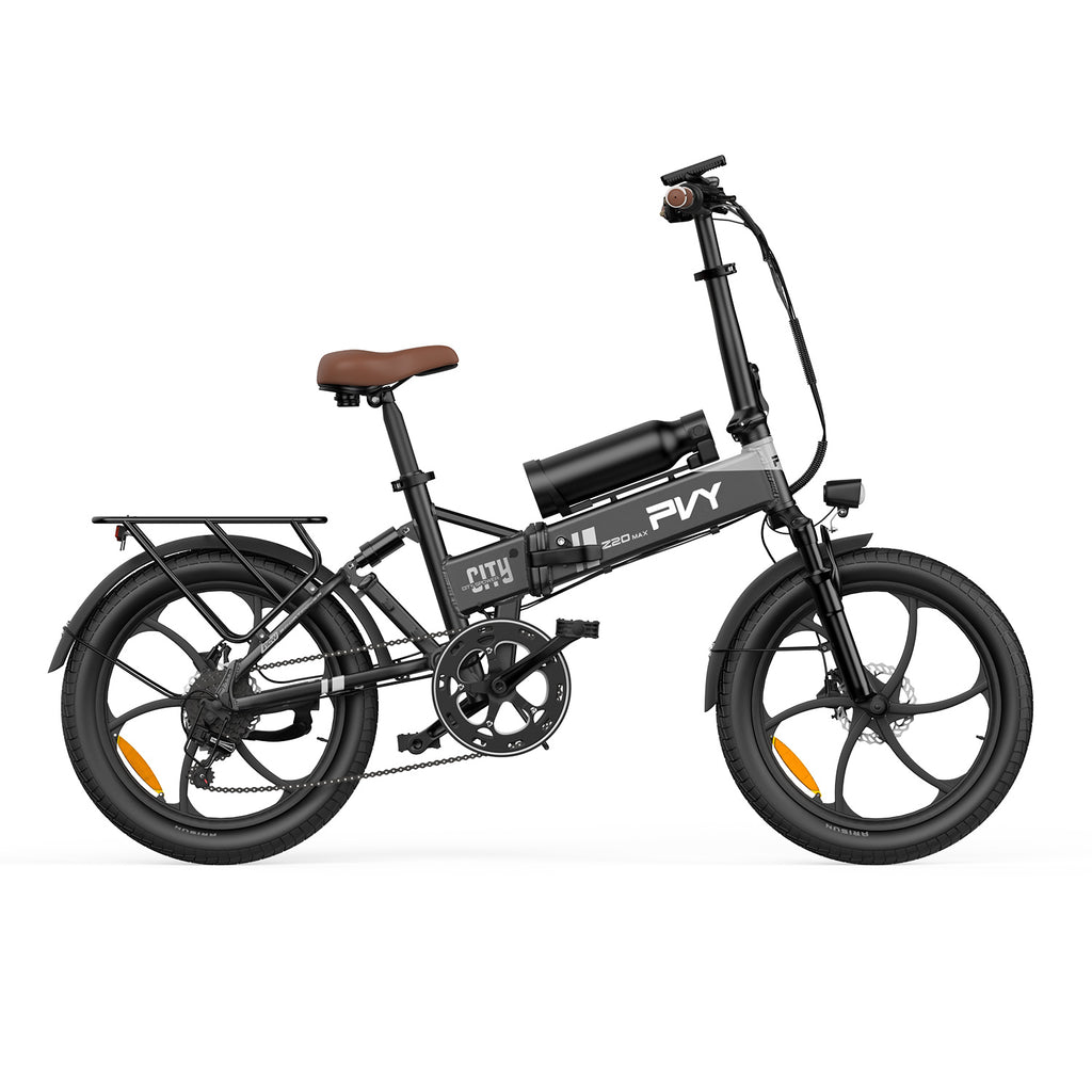 Vélo électrique PVY Z20 MAX IT - Moteur 250W Batterie 36V15AH+36V10.6AH Pneus 20 pouces Freins à disque hydrauliques - Gris