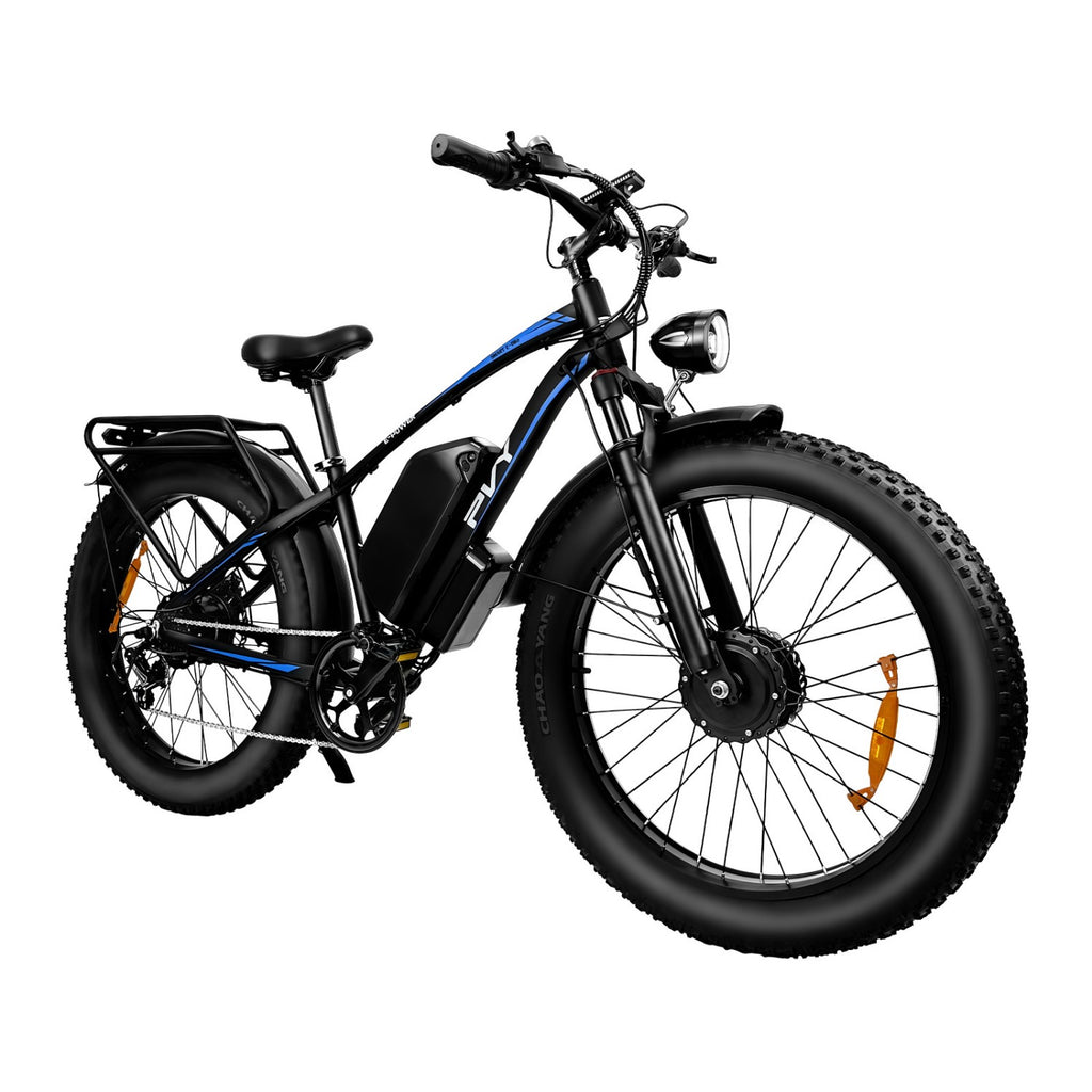 PVY MAX26 FT Vélo électrique 250W*2 Moteur 48V30AH Batterie Pneus 26 pouces Frein à disque hydraulique - Noir