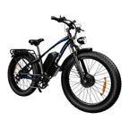 PVY MAX26 FT Vélo électrique 250W*2 Moteur 48V30AH Batterie Pneus 26 pouces Frein à disque hydraulique - Noir