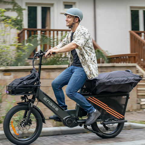 Engwe LE20 EU E-Bike - 20 Zoll Reifen 250W Motor Doppelbatterie 48V38.4AH Hydraulischen Bremsen - Blau