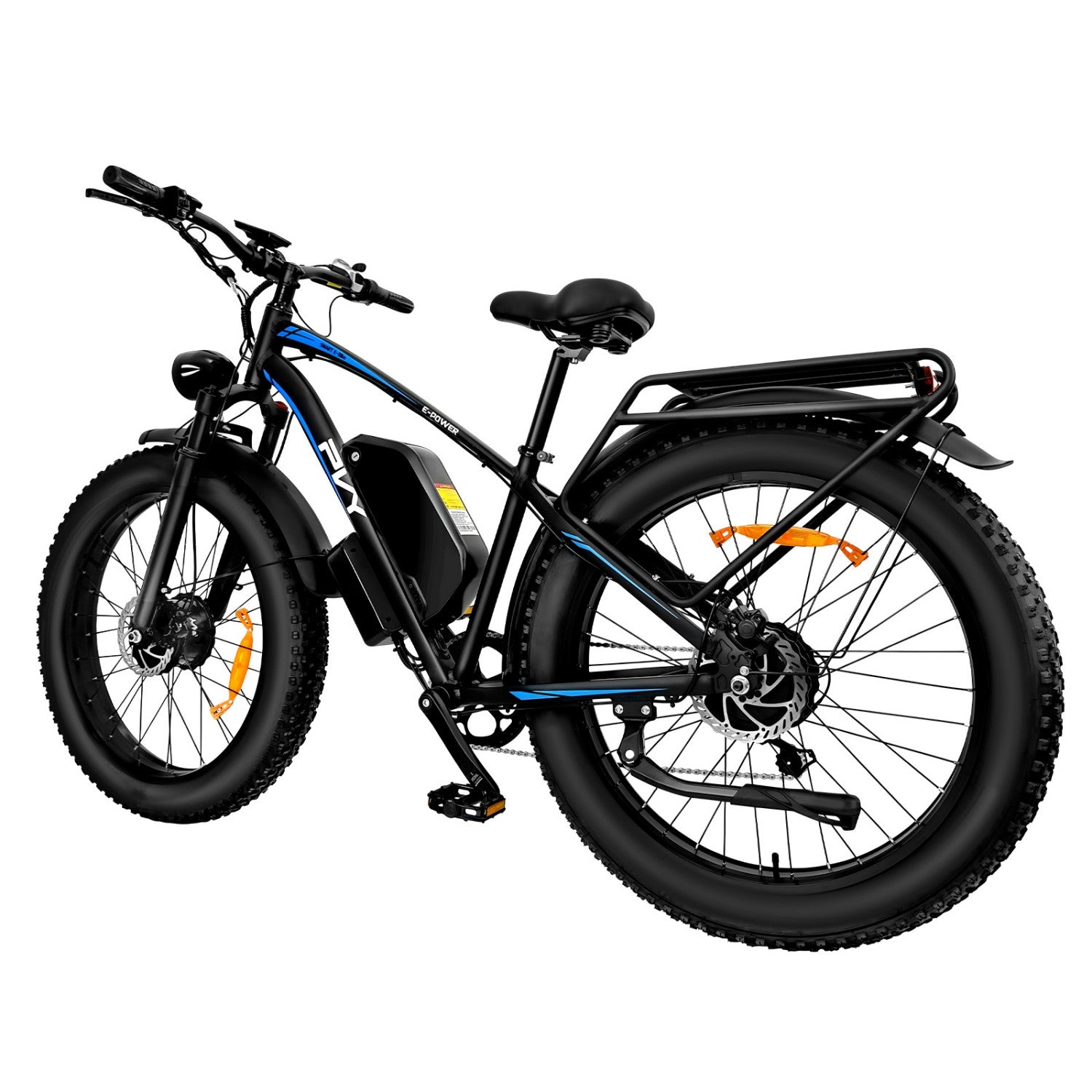 PVY MAX26 FT Vélo électrique 250W*2 Moteur 48V30AH Batterie Pneus 26 pouces Frein à disque hydraulique - Noir