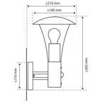 Ranex Wandleuchte mit PIR-Sensor 60 W Chrom 5000.318