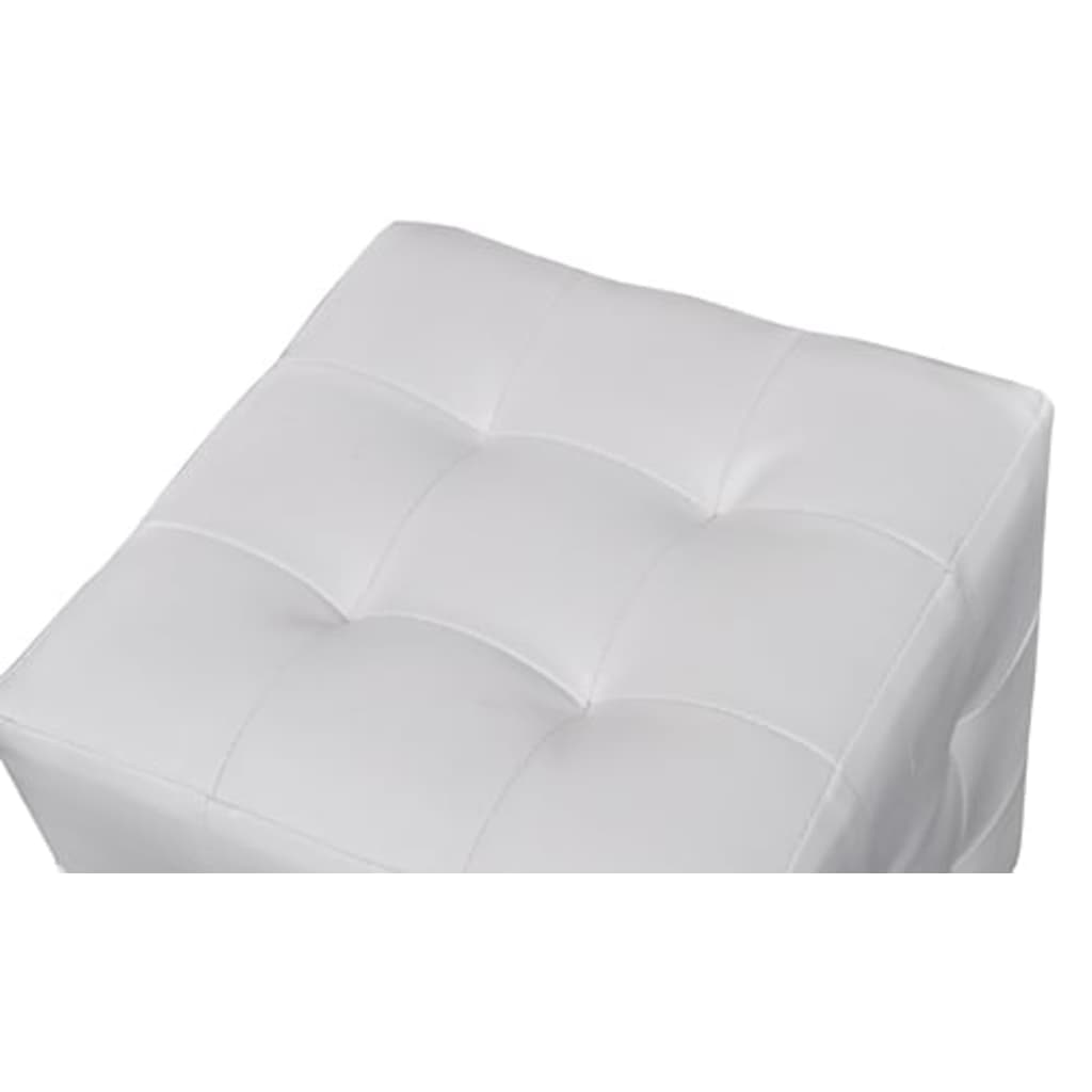 vidaXL Würfelhocker Weiß
