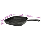 vidaXL Grillpfanne Gusseisen 24 x 23 cm