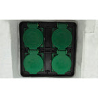 vidaXL Gartensteckdose 4-fach Wasserfest Kunstharz Weiß
