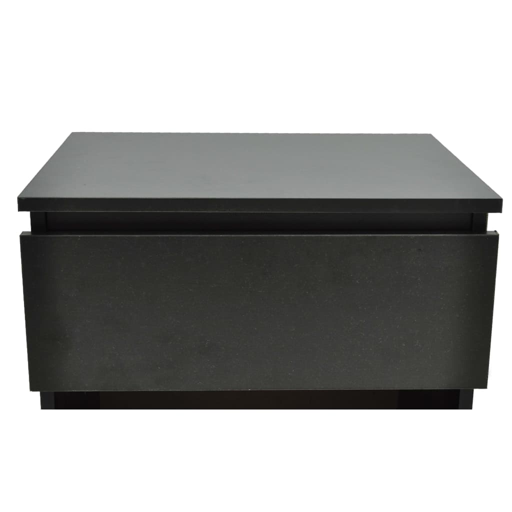 vidaXL Nachttische 2 Stk. mit 1 Schublade Schwarz