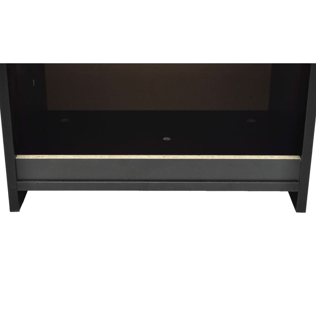 vidaXL Nachttische 2 Stk. mit 1 Schublade Schwarz