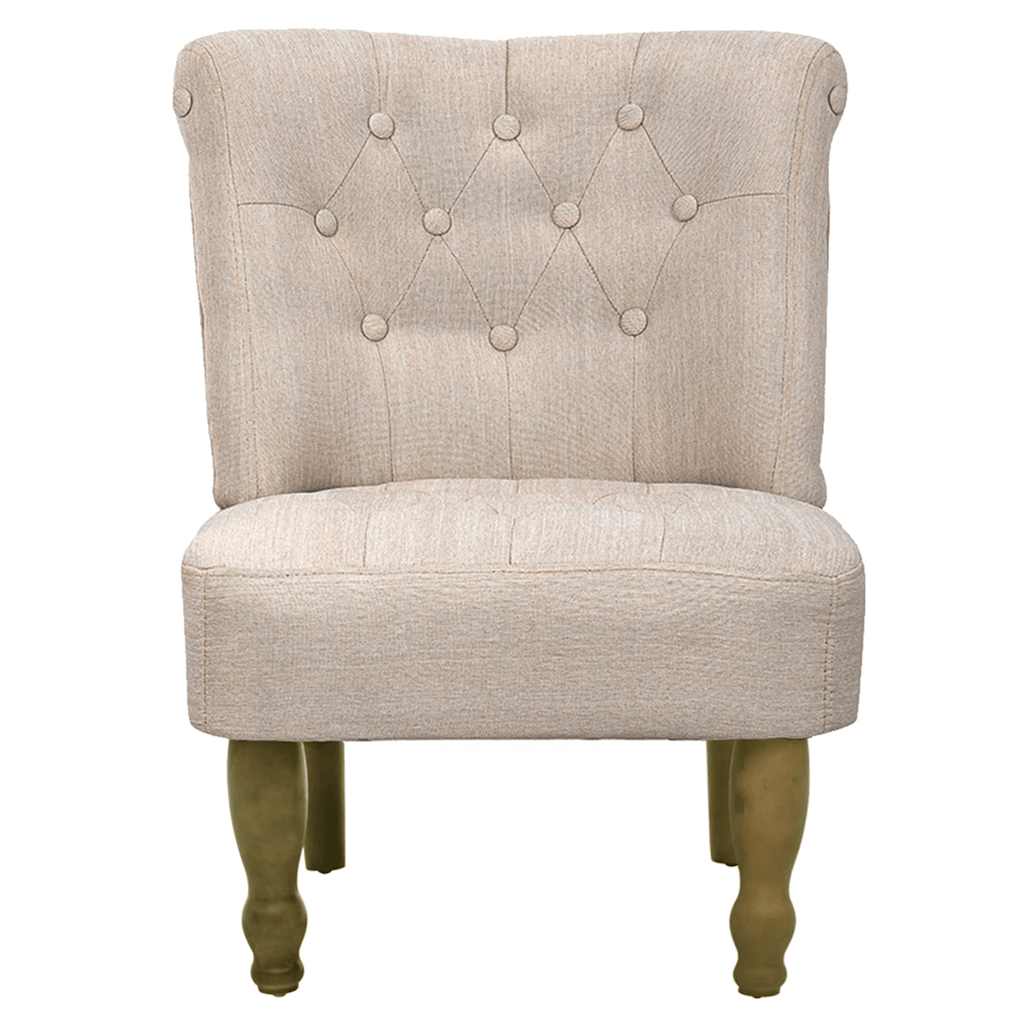 vidaXL Französische Stühle 2 Stk. Creme Stoff