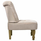 vidaXL Französische Stühle 2 Stk. Creme Stoff