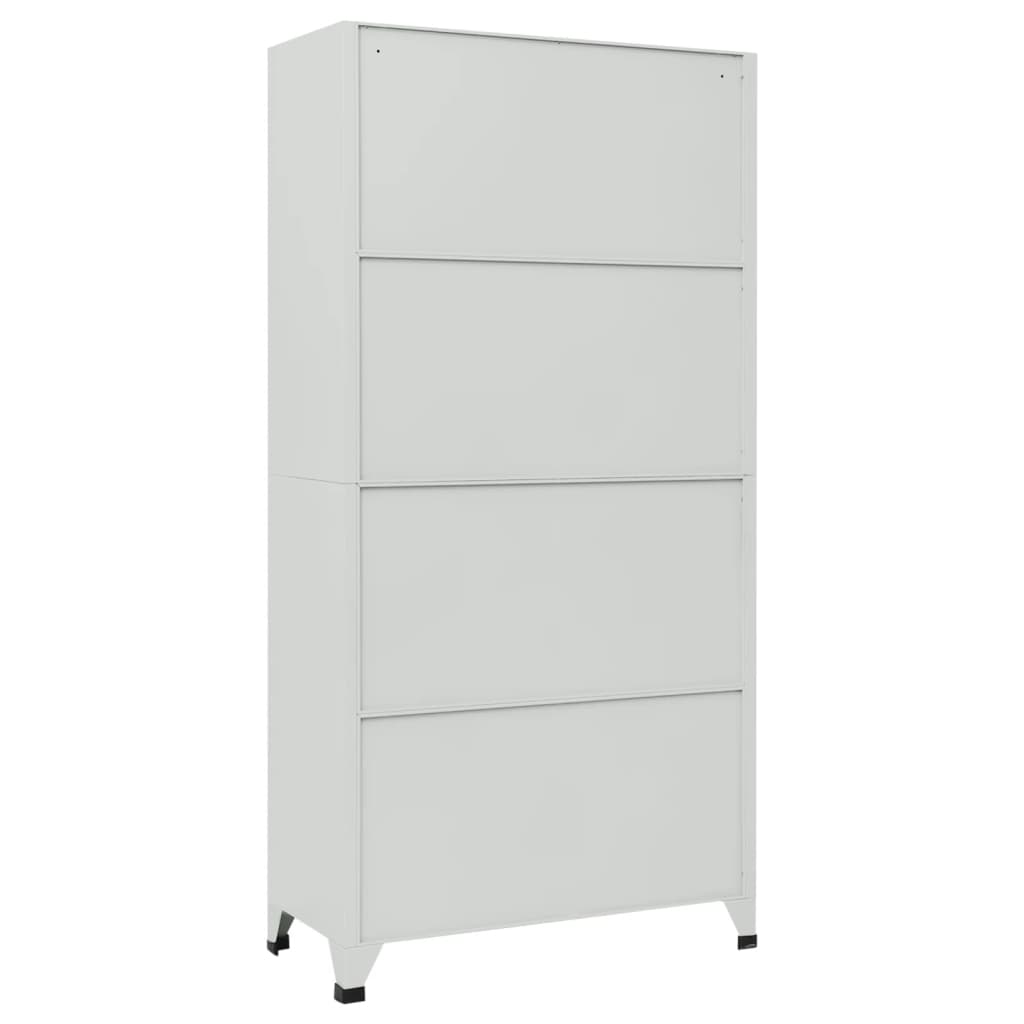 vidaXL Schließfachschrank mit 6 Fächern Stahl 90x45x180 cm Grau