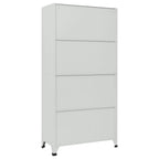 vidaXL Schließfachschrank mit 6 Fächern Stahl 90x45x180 cm Grau