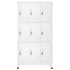 vidaXL Schließfachschrank mit 9 Fächern Stahl 90x45x180 cm Grau