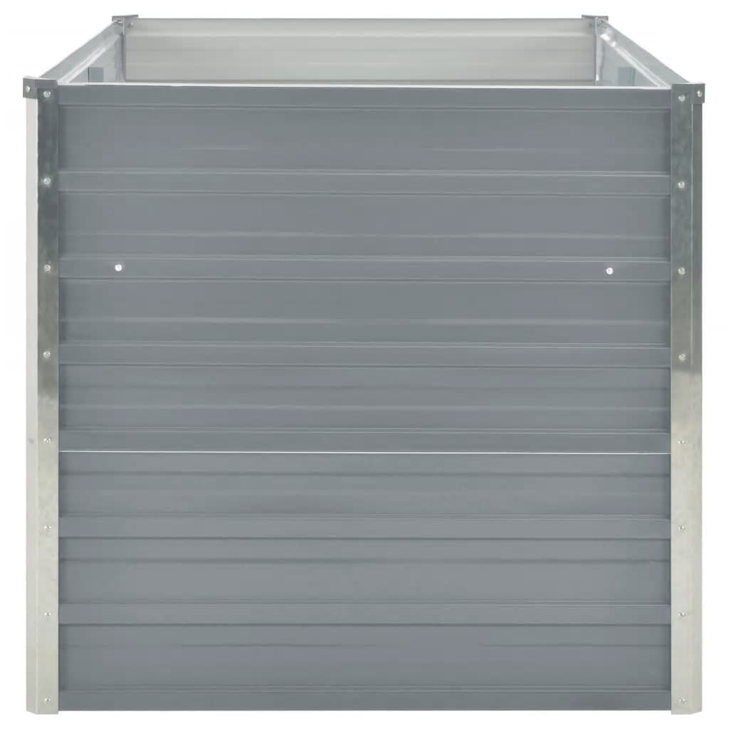 vidaXL Hochbeet 160 x 80 x 77 cm Verzinkter Stahl Grau