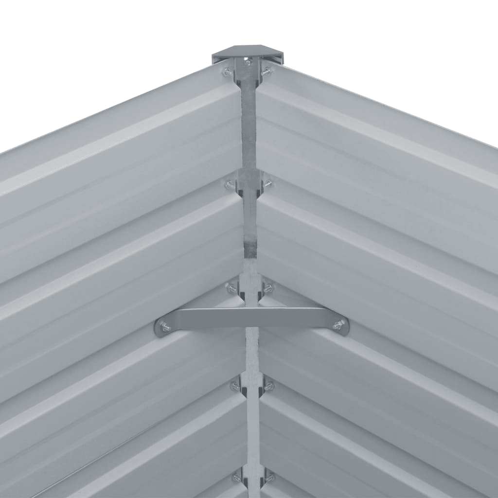 vidaXL Hochbeet 160 x 80 x 77 cm Verzinkter Stahl Grau