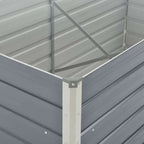 vidaXL Hochbeet 160 x 80 x 77 cm Verzinkter Stahl Grau