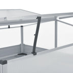 vidaXL Gewächshaus Grau Verzinkter Stahl 100×100×85 cm