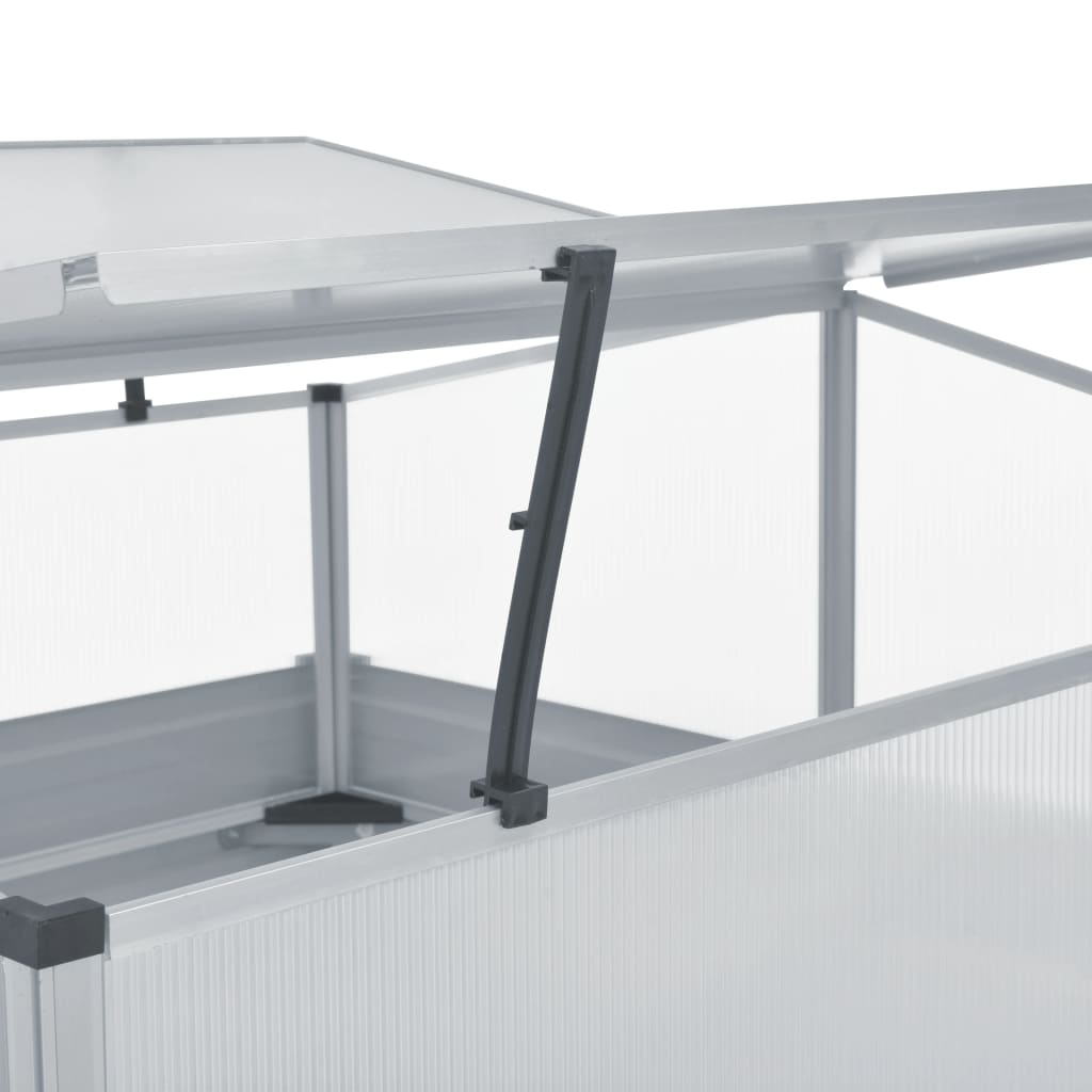 vidaXL Gewächshaus Grau Verzinkter Stahl 100×100×85 cm