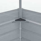 vidaXL Gewächshaus Grau Verzinkter Stahl 100×100×85 cm