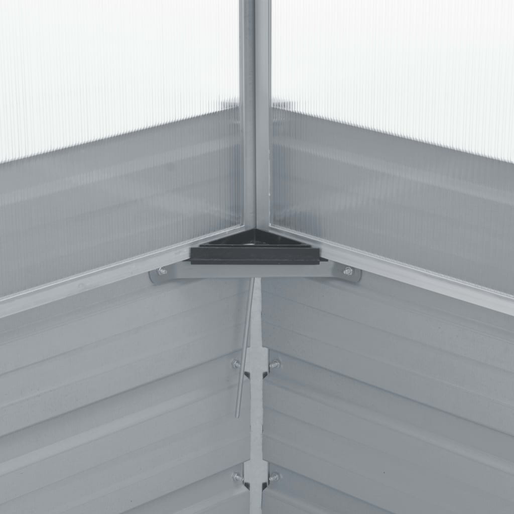 vidaXL Gewächshaus Grau Verzinkter Stahl 100×100×85 cm