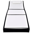 vidaXL Sonnenliege Poly Rattan Schwarz