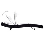 vidaXL Sonnenliege Poly Rattan Schwarz