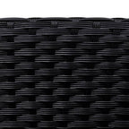vidaXL Sonnenliege Poly Rattan Schwarz