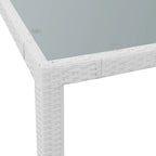 vidaXL 5-tlg. Garten-Essgruppe Poly Rattan Cremeweiß