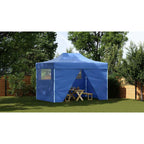 vidaXL Faltzelt Pop-Up mit 4 Seitenteilen 3x4,5 m Blau