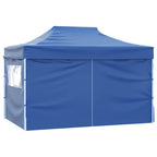 vidaXL Faltzelt Pop-Up mit 4 Seitenteilen 3x4,5 m Blau