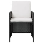vidaXL 9-tlg. Garten-Essgruppe Poly Rattan Akazienholz Schwarz