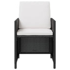 vidaXL 11-tlg. Garten-Essgruppe Poly Rattan Akazienholz Schwarz