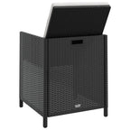 vidaXL 13-tlg. Garten-Essgruppe Poly Rattan Akazienholz Schwarz