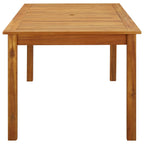 vidaXL Gartentisch 200x90x74 cm Akazie Massivholz