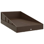 vidaXL Gartenbett Braun 110x200 cm Poly Rattan