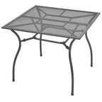 vidaXL 5-tlg. Garten-Essgruppe mit Klappstühlen Stahl Anthrazit