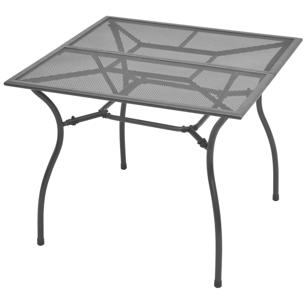 vidaXL 5-tlg. Garten-Essgruppe mit Klappstühlen Stahl Anthrazit