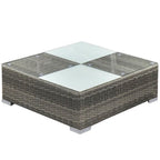 vidaXL 5-tlg. Garten-Lounge-Set mit Auflagen Poly Rattan Grau