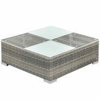 vidaXL 8-tlg. Garten-Lounge-Set mit Auflagen Poly Rattan Grau