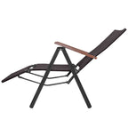 vidaXL Liegestuhl Poly Rattan Braun