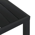 vidaXL Gartentisch Schwarz 80x80x74 cm Aluminium und WPC