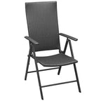 vidaXL Stapelbare Gartenstühle 2 Stk. Poly Rattan Schwarz