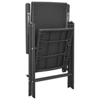 vidaXL Stapelbare Gartenstühle 2 Stk. Poly Rattan Schwarz
