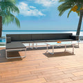 vidaXL 5-tlg. Garten-Lounge-Set Textilene Aluminium Schwarz