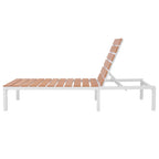 vidaXL Sonnenliege Aluminium und WPC Braun