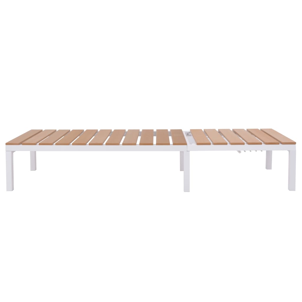 vidaXL Sonnenliege Aluminium und WPC Braun